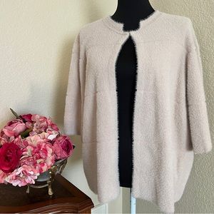 Chico’s Elbow Length Sleeve Fuzzy Knit Cardigan